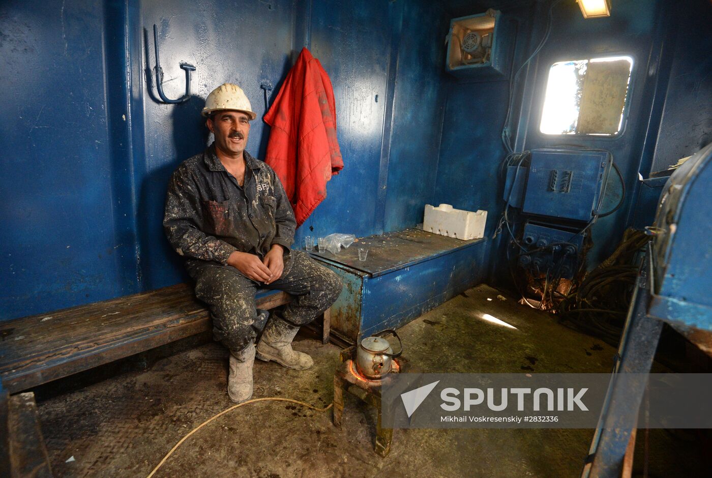 A gas refinery in Furqlus, Syria