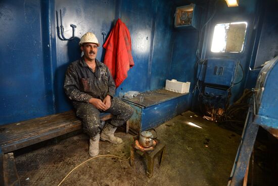 A gas refinery in Furqlus, Syria