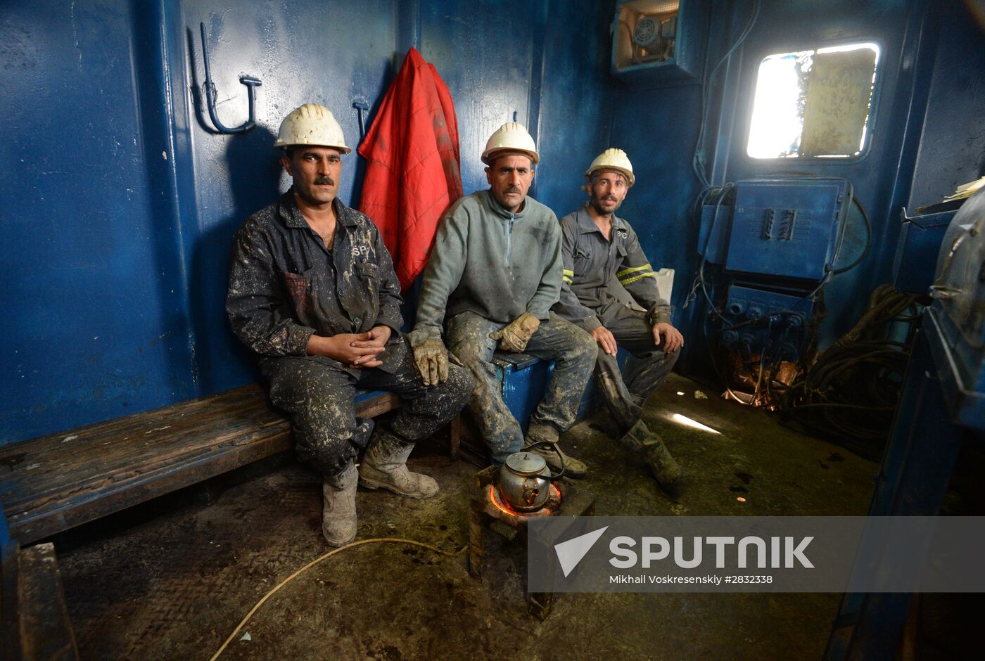 A gas refinery in Furqlus, Syria