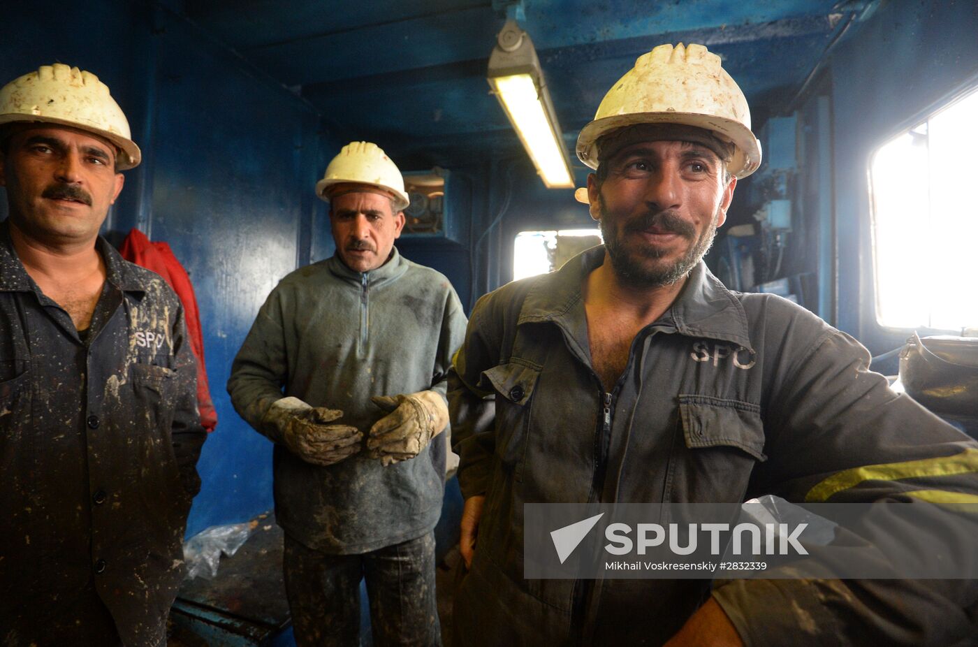 A gas refinery in Furqlus, Syria