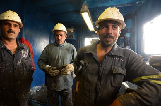 A gas refinery in Furqlus, Syria