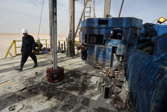 A gas refinery in Furqlus, Syria