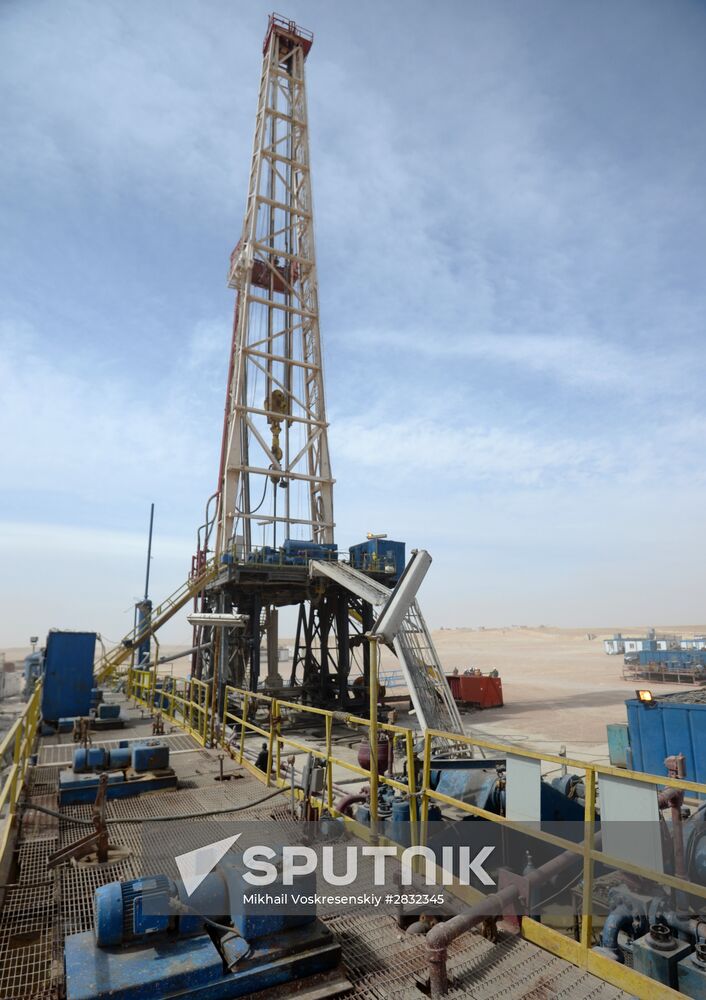 A gas refinery in Furqlus, Syria