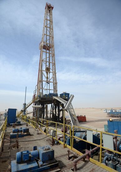 A gas refinery in Furqlus, Syria