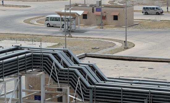 A gas refinery in Furqlus, Syria
