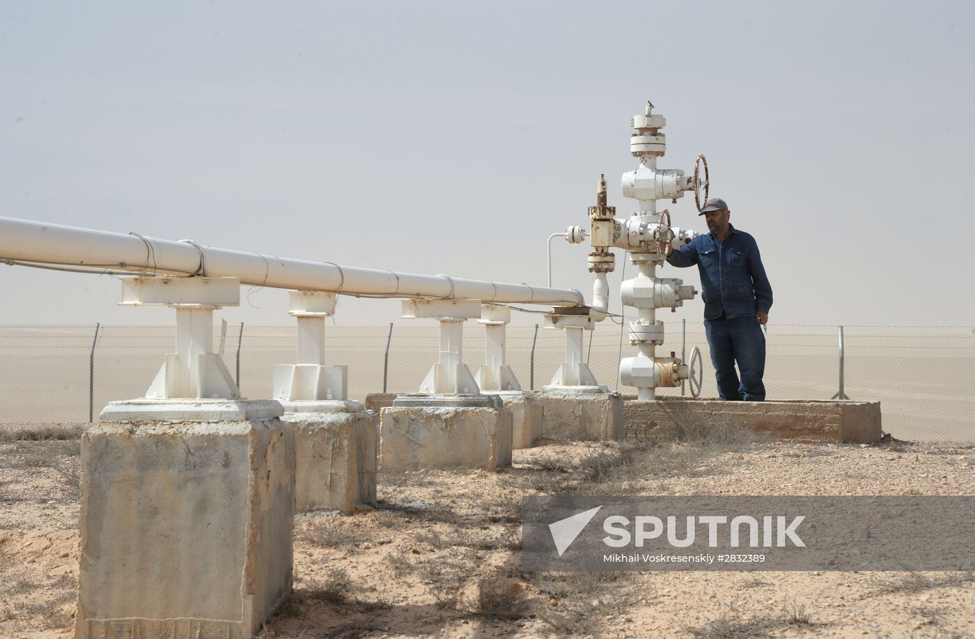 A gas refinery in Furqlus, Syria