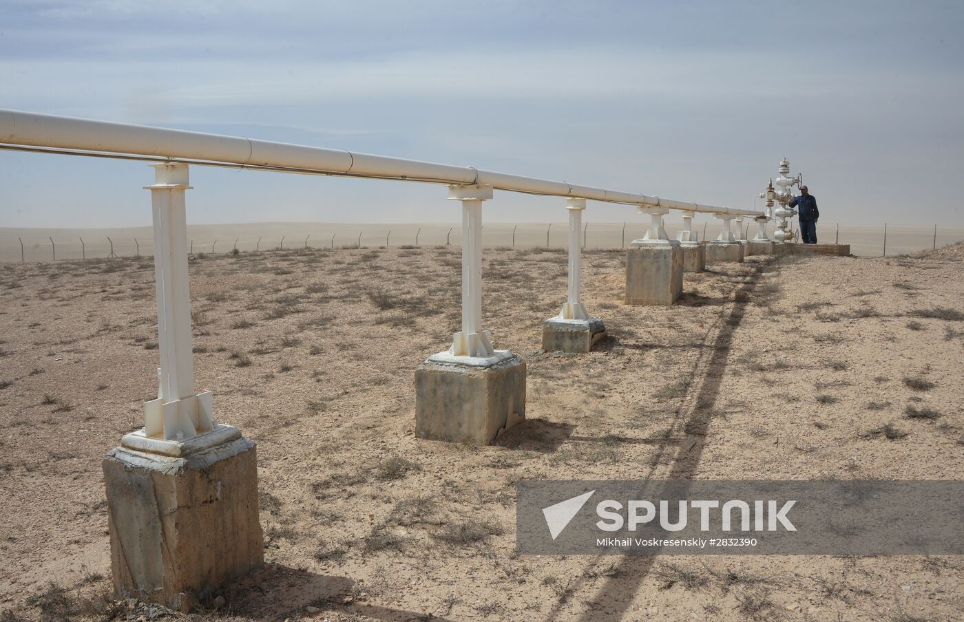 A gas refinery in Furqlus, Syria