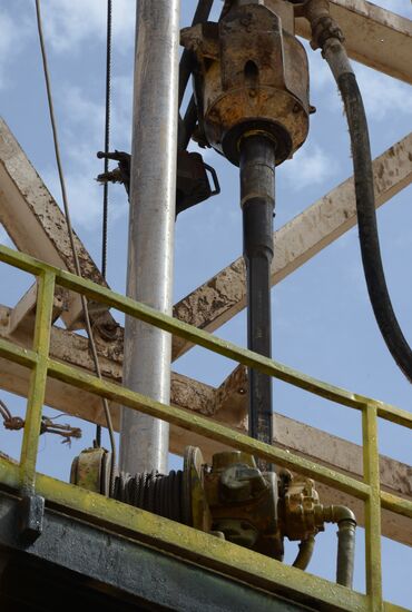 A gas refinery in Furqlus, Syria