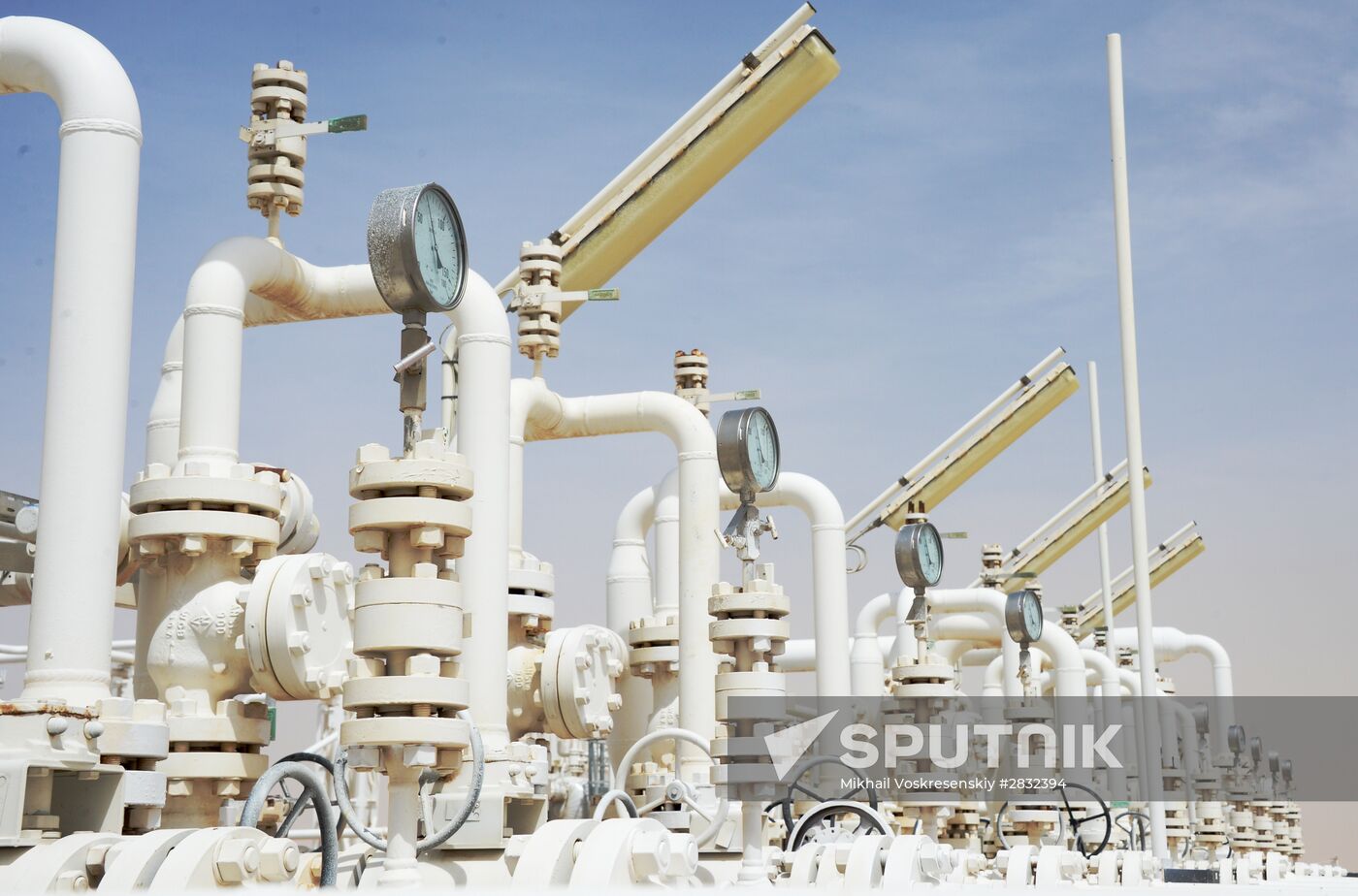 A gas refinery in Furqlus, Syria