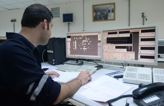 A gas refinery in Furqlus, Syria