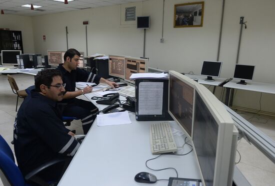 A gas refinery in Furqlus, Syria