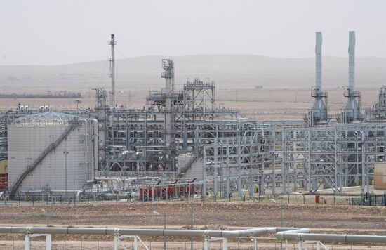 A gas refinery in Furqlus, Syria