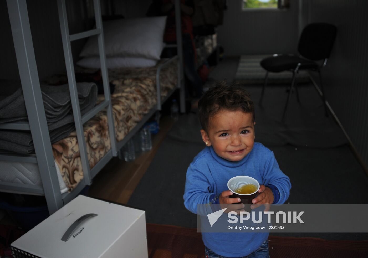 The Vinojug camp for refugees on the Greek-Macedonian border