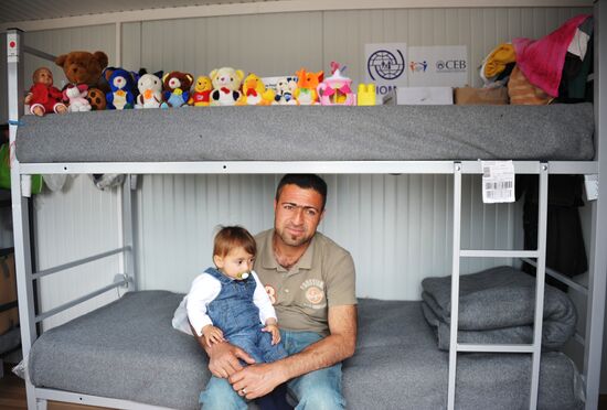 The Vinojug camp for refugees on the Greek-Macedonian border