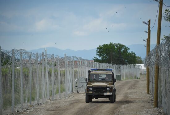 The Vinojug camp for refugees on the Greek-Macedonian border