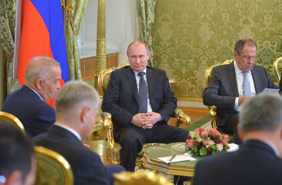 Russian President Vladimir Putin holds talks with President of Uzbekistan Islam Karimov
