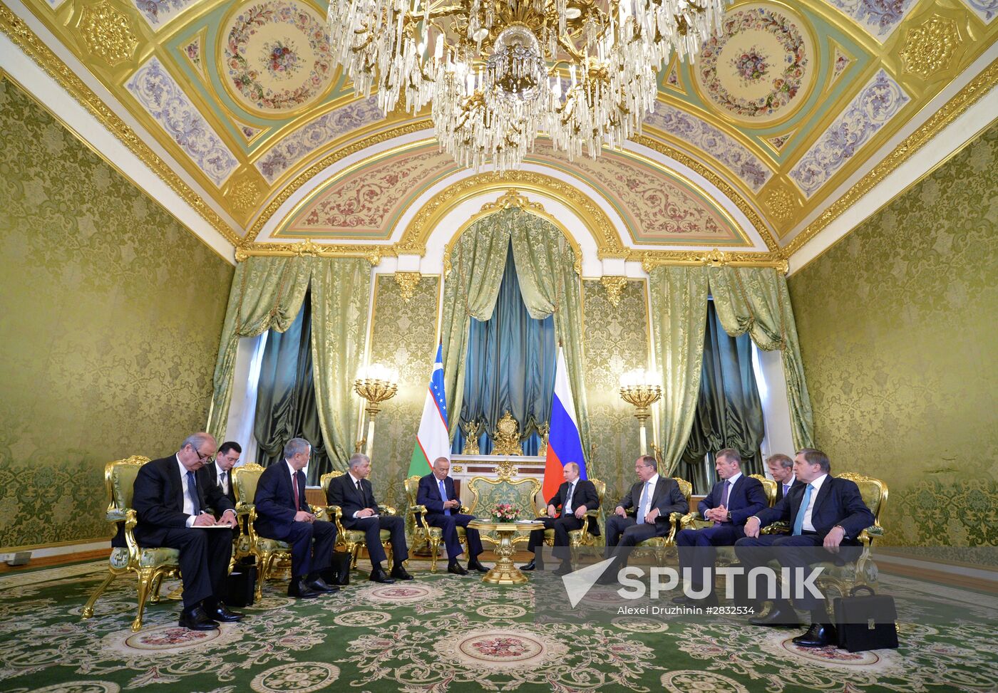 Russian President Vladimir Putin holds talks with President of Uzbekistan Islam Karimov