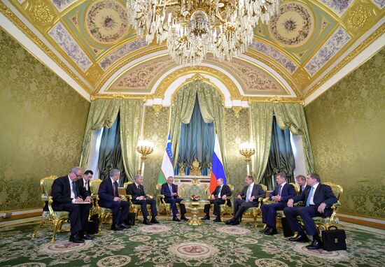 Russian President Vladimir Putin holds talks with President of Uzbekistan Islam Karimov