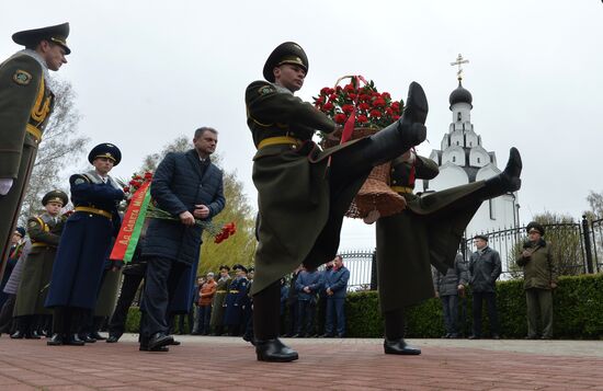 Marking the 30th anniversary of the Chernobyl nuclear power station disaster in Minsk