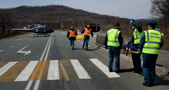 Special tactical drill "Elimination of medical consequences of road accidents" in Primorye Territory