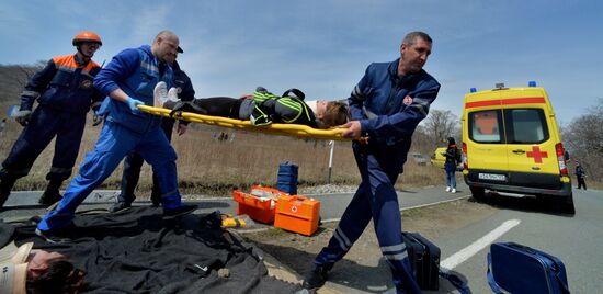 Special tactical drill "Elimination of medical consequences of road accidents" in Primorye Territory