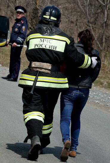 Special tactical drill "Elimination of medical consequences of road accidents" in Primorye Territory