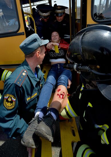 Special tactical drill "Elimination of medical consequences of road accidents" in Primorye Territory