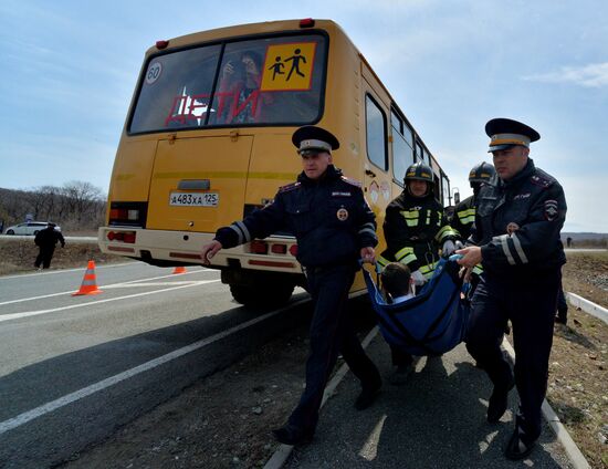 Special tactical drill "Elimination of medical consequences of road accidents" in Primorye Territory