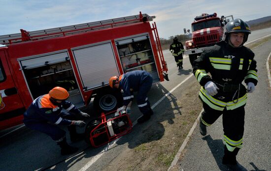 Special tactical drill "Elimination of medical consequences of road accidents" in Primorye Territory