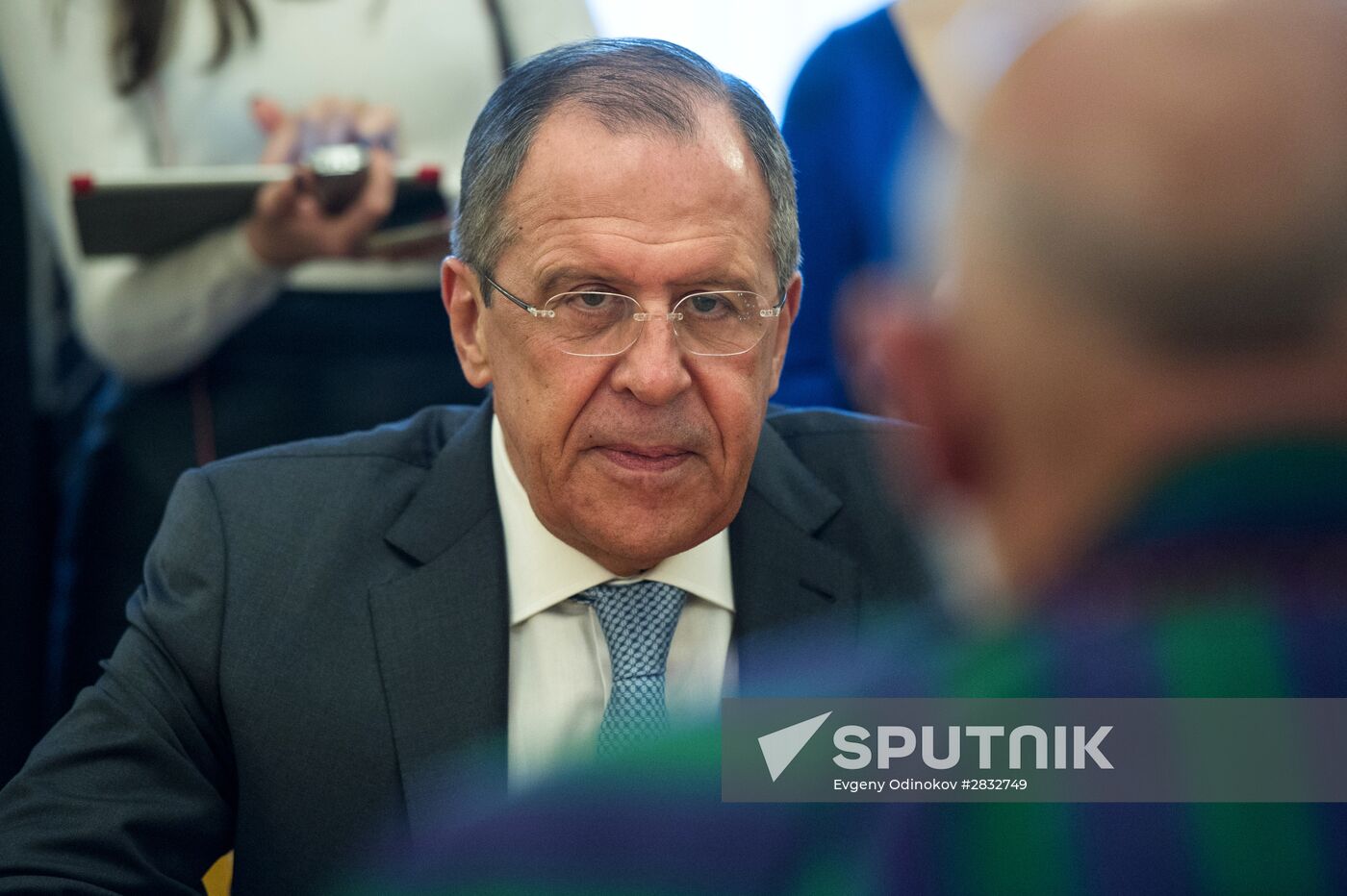 Foreign Minister Sergei Lavrov meets with former President of Afghanistan Hamid Karzai