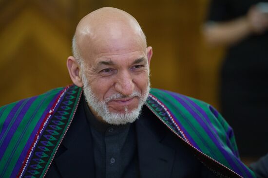 Foreign Minister Sergei Lavrov meets with former President of Afghanistan Hamid Karzai