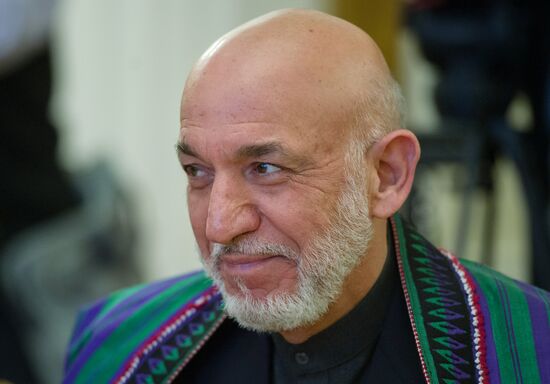 Foreign Minister Sergei Lavrov meets with former President of Afghanistan Hamid Karzai