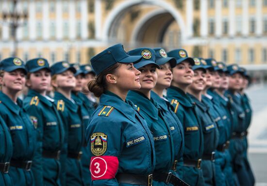 Rehearsal of Victory Parade in St Petersburg
