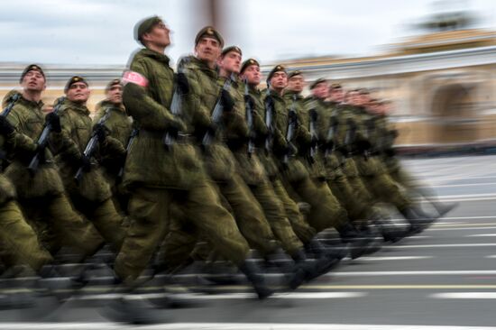 Rehearsal of Victory Parade in St Petersburg