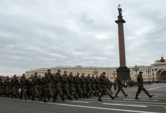 Rehearsal of Victory Parade in St Petersburg