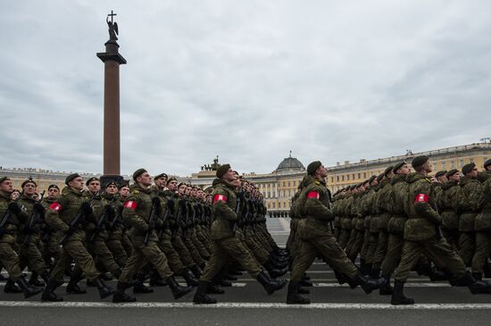 Rehearsal of Victory Parade in St Petersburg