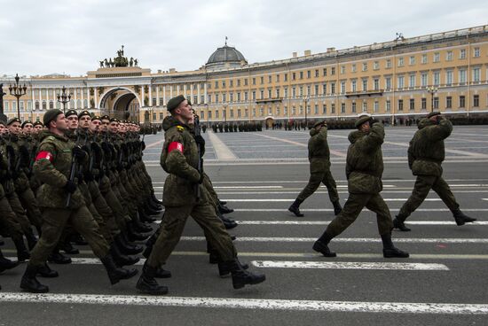 Rehearsal of Victory Parade in St Petersburg