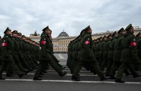 Rehearsal of Victory Parade in St Petersburg