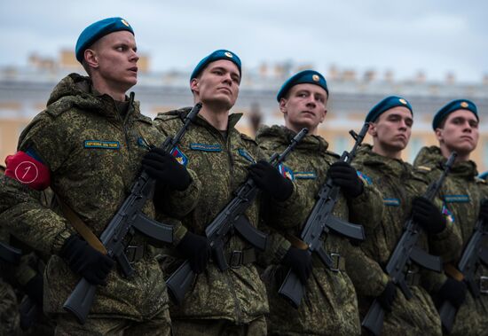 Rehearsal of Victory Parade in St Petersburg