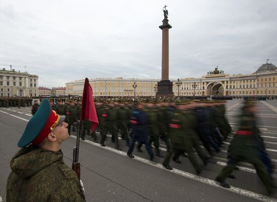 Rehearsal of Victory Parade in St Petersburg