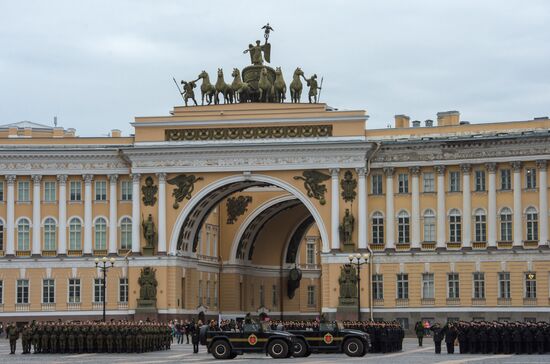 Rehearsal of Victory Parade in St Petersburg