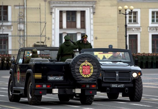 Rehearsal of Victory Parade in St Petersburg