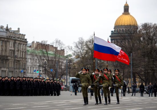 Rehearsal of Victory Parade in St Petersburg