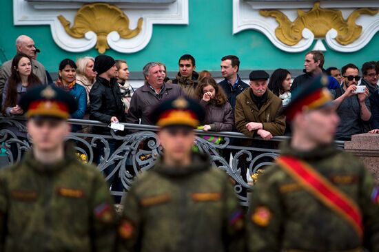 Rehearsal of Victory Parade in St Petersburg