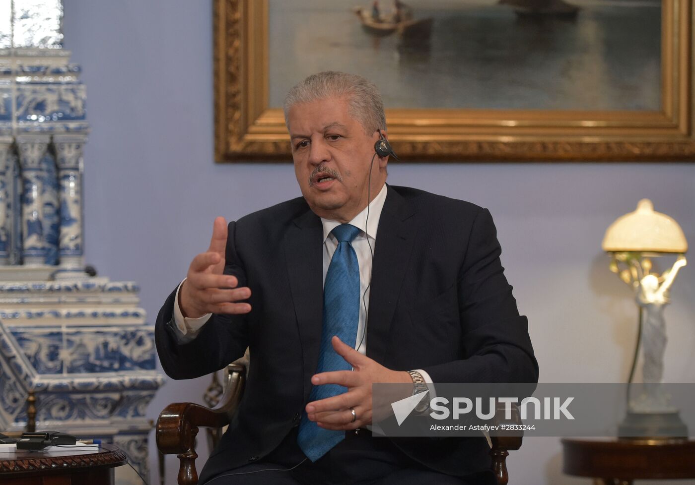 Russian Prime Minister Medvedev has talks with Algerian counterpart Abdelmalek Sellal