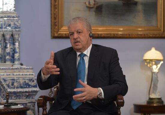 Russian Prime Minister Medvedev has talks with Algerian counterpart Abdelmalek Sellal