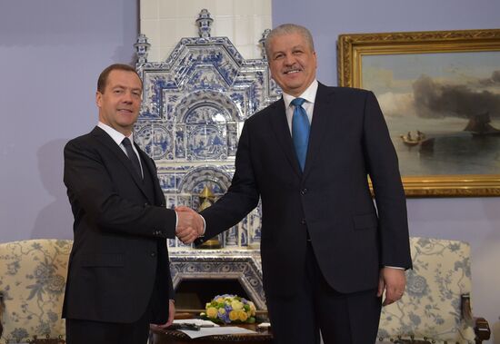Russian Prime Minister Medvedev has talks with Algerian counterpart Abdelmalek Sellal