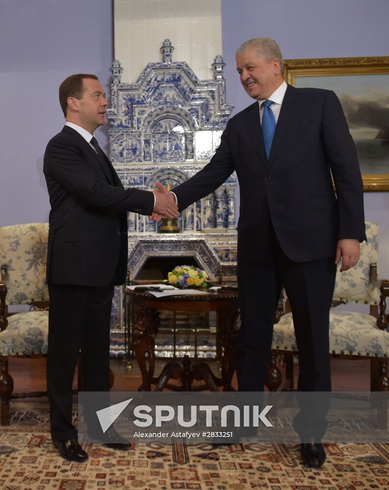 Russian Prime Minister Medvedev has talks with Algerian counterpart Abdelmalek Sellal