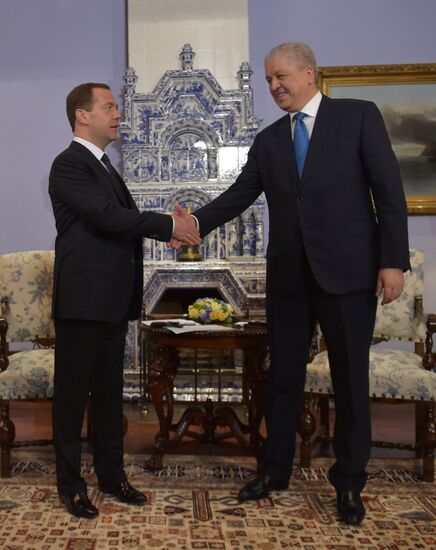 Russian Prime Minister Medvedev has talks with Algerian counterpart Abdelmalek Sellal