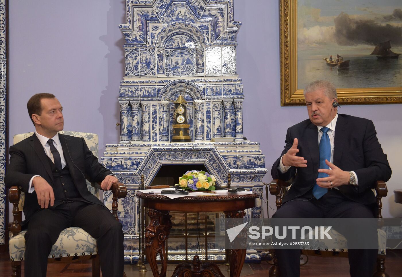 Russian Prime Minister Medvedev has talks with Algerian counterpart Abdelmalek Sellal